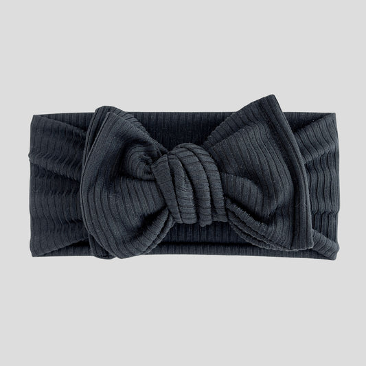 Black Ribbed Headband