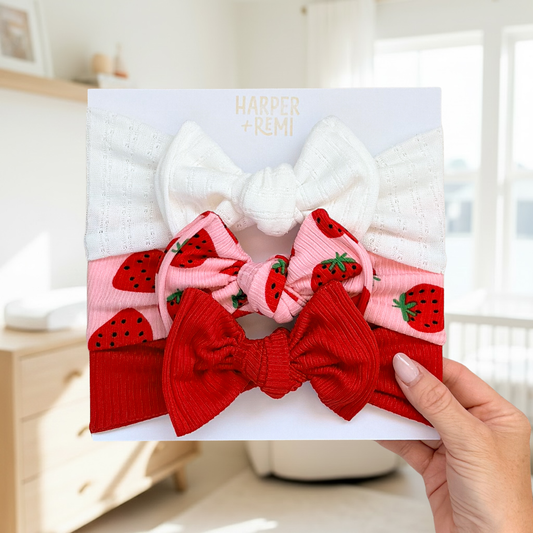 Berry Sweet 🍓 | Summer Baby Bow Bundle
