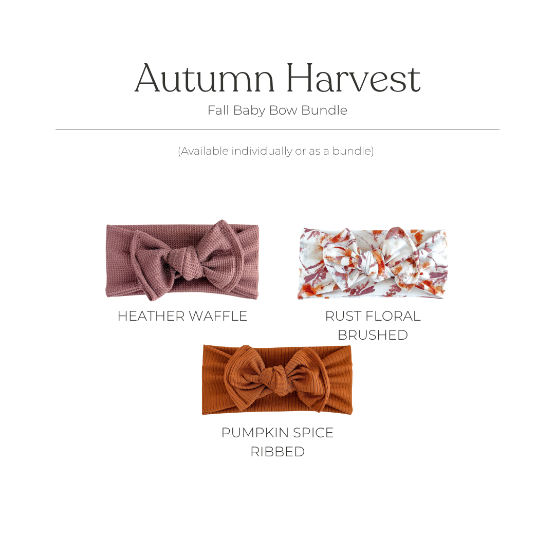 Autumn Harvest | Fall Baby Bow Bundle