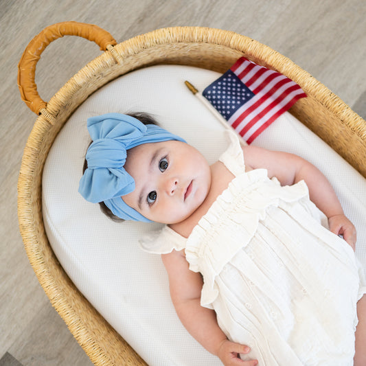 Bright Blue Brushed Baby Headband
