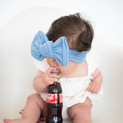 Bright Blue Brushed Baby Headband