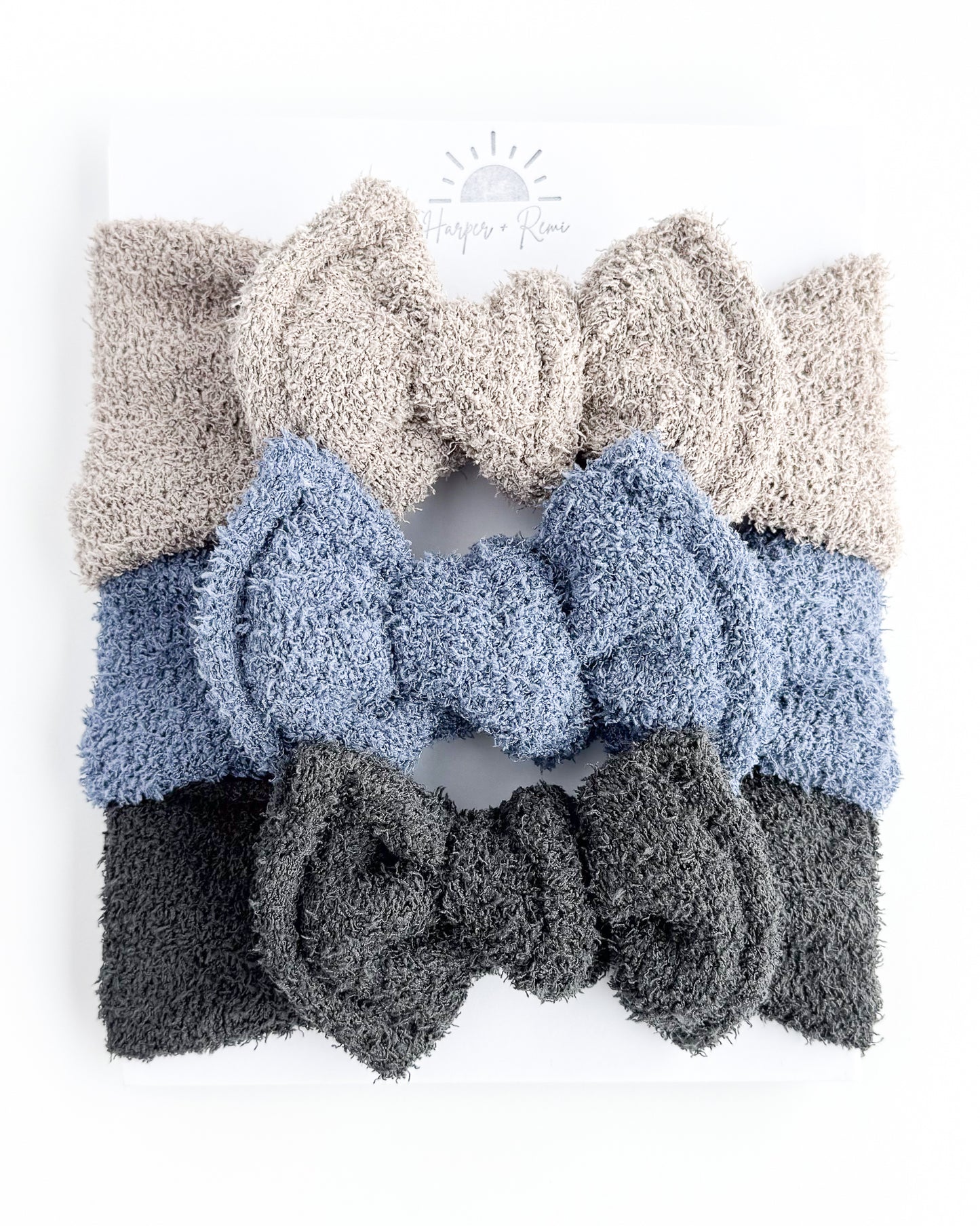 Solid Blue Basics | Teddy Bear Top Knot Bundle