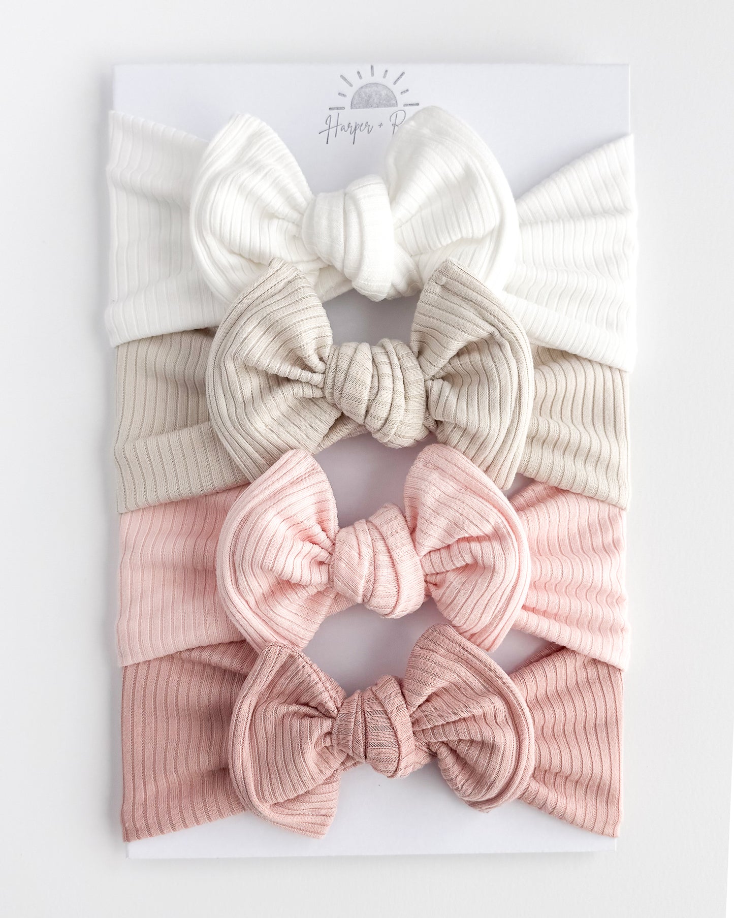 Solid Pink Basics | Ribbed Top Knot Bundle