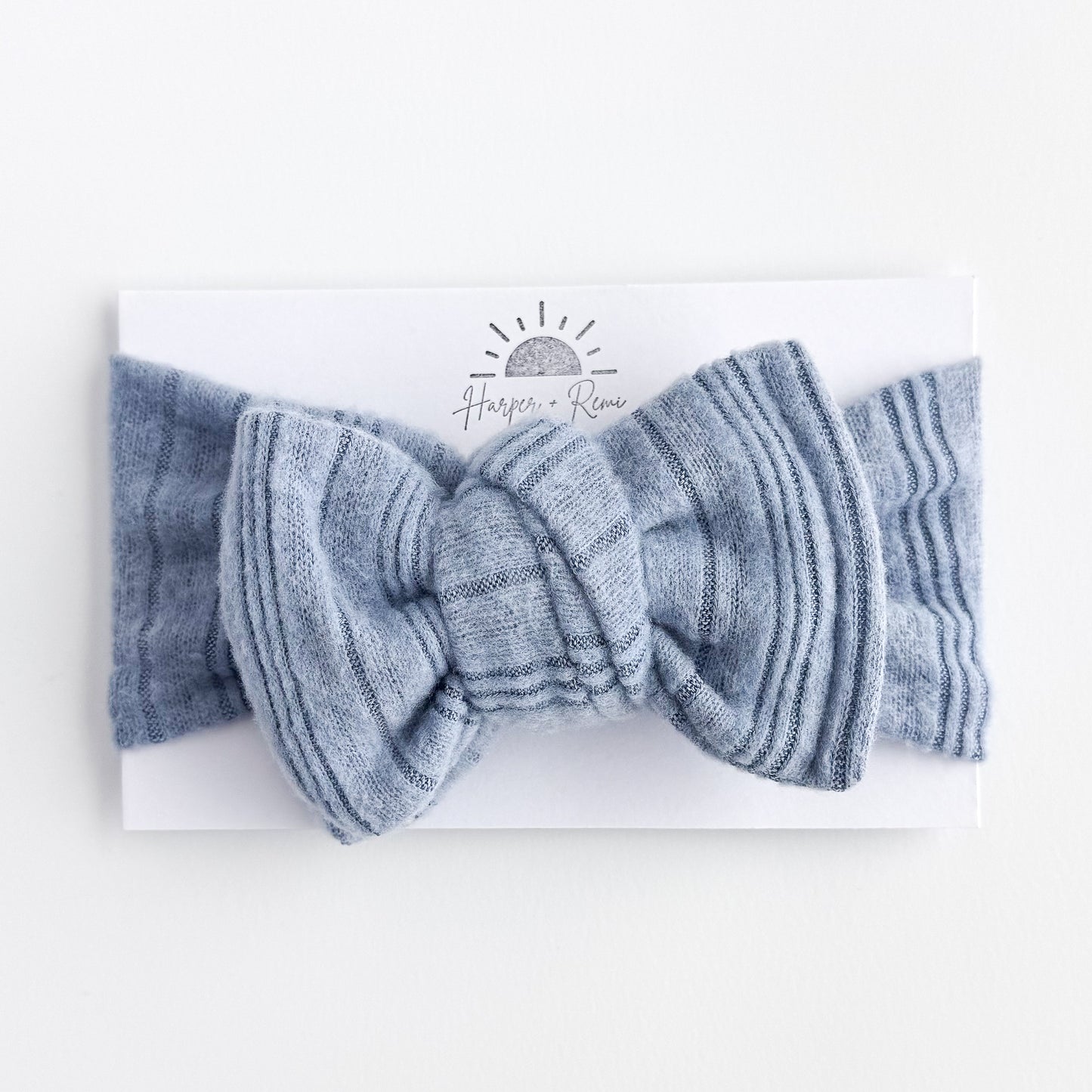 Dusty Blue Brushed Ribbed Baby Headband