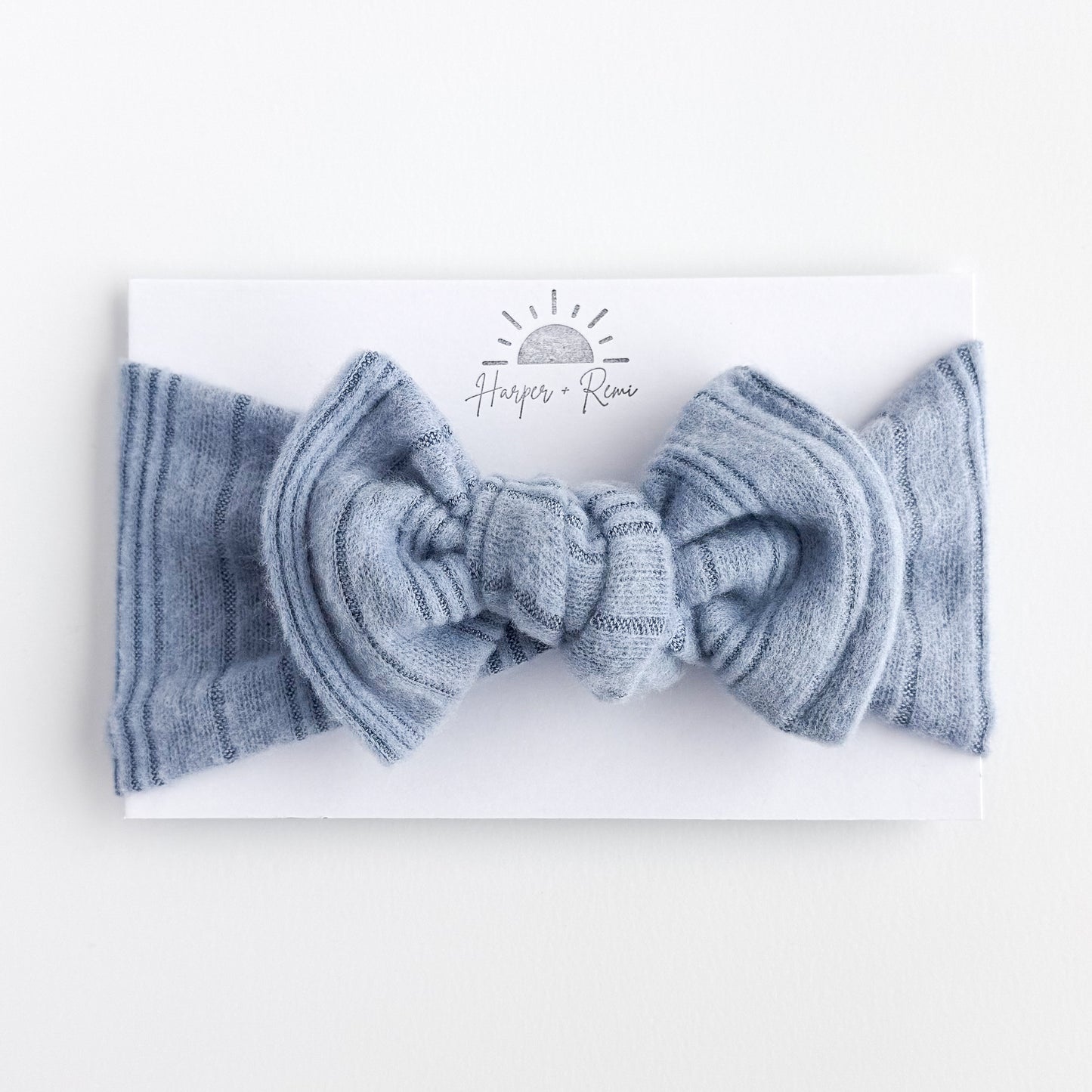 Dusty Blue Brushed Ribbed Baby Headband