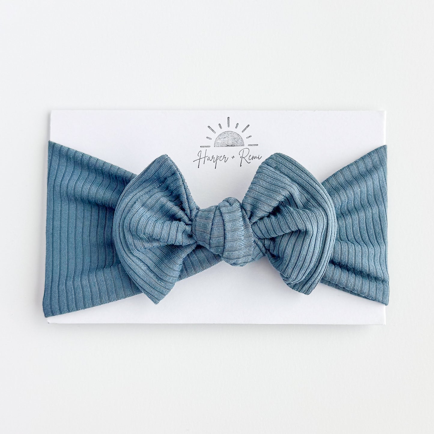 Solid Blue Basics | Ribbed Top Knot Bundle