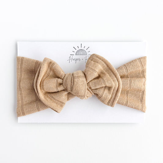 Light Brown Sweater Wide-Ribbed Baby Headband