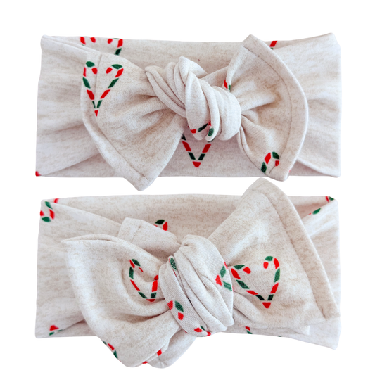 Candy Cane Hearts Christmas Baby Headband