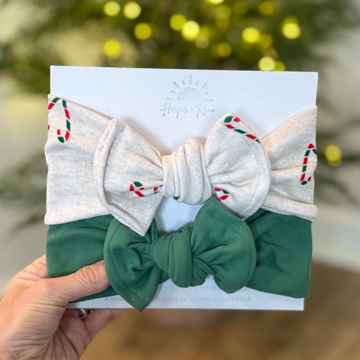 Holiday Top Knot Bundle | Candy Cane Hearts