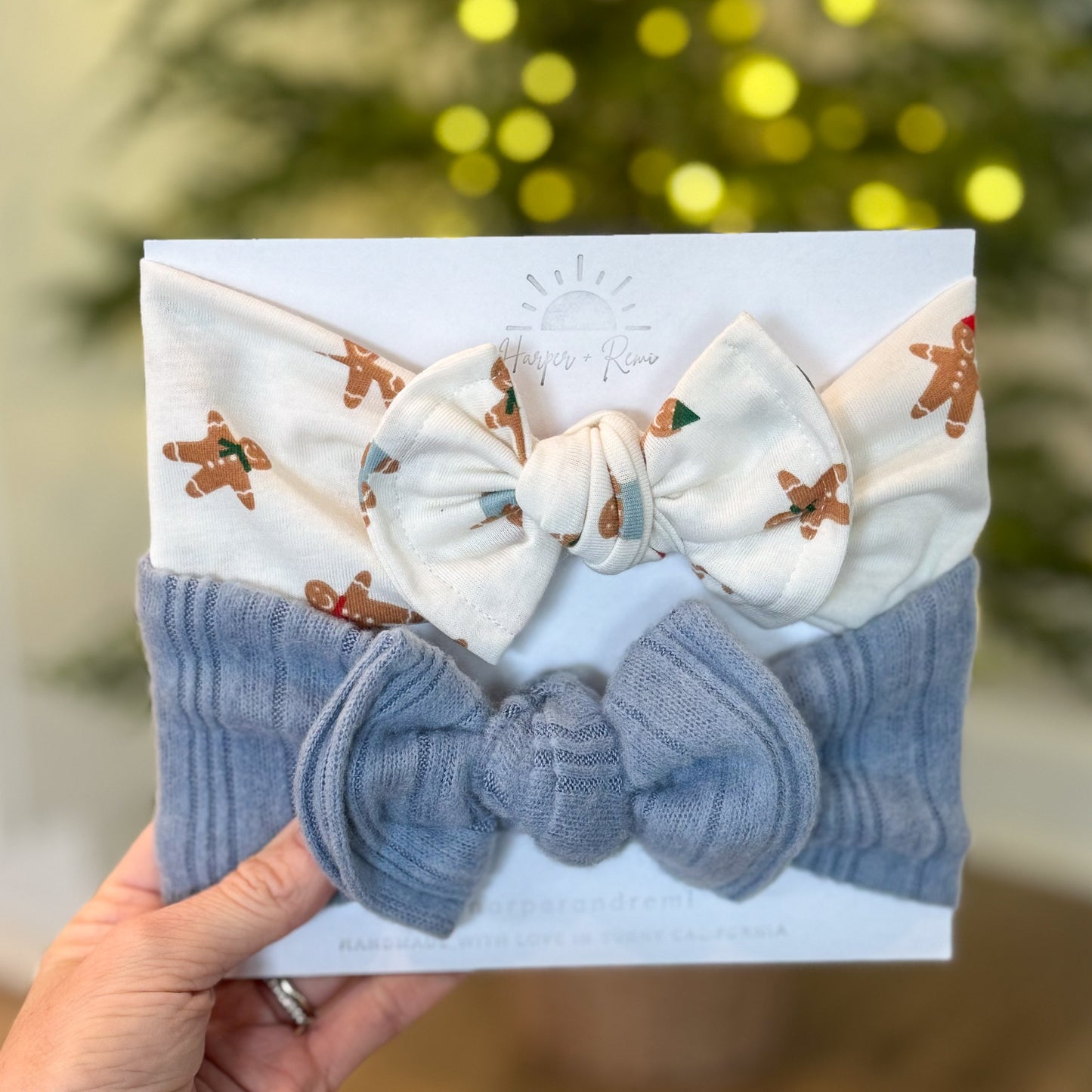 Holiday Top Knot Bundle | Dainty Gingerbread Men