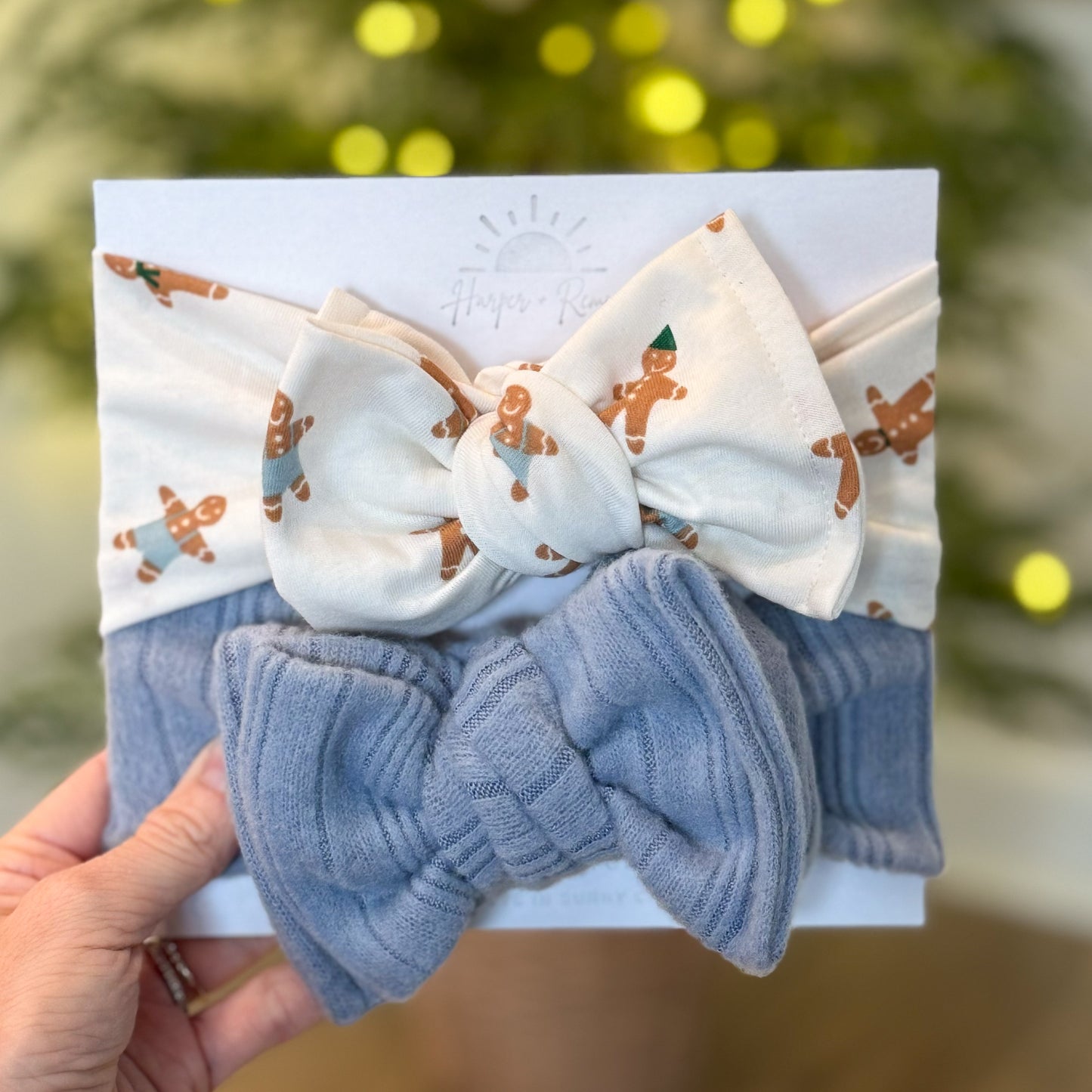 Holiday Oversized Bow Bundle | Dainty Gingerbread Men