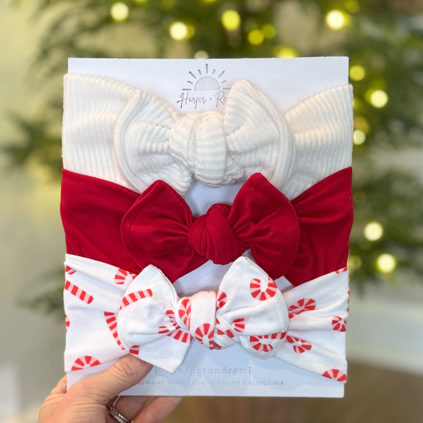 Holiday Top Knot Bow Bundle | Candy Canes