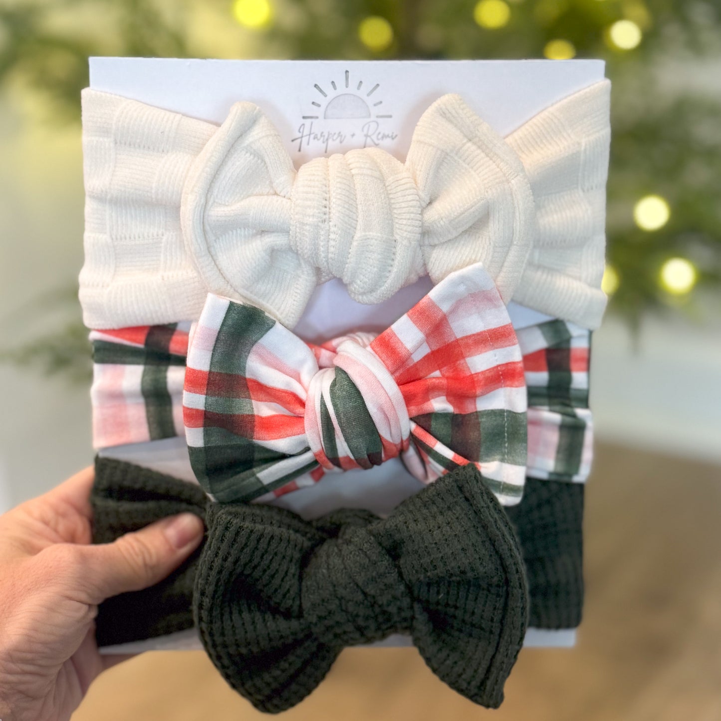 Holiday Oversized Bow Bundle | Pink Plaid