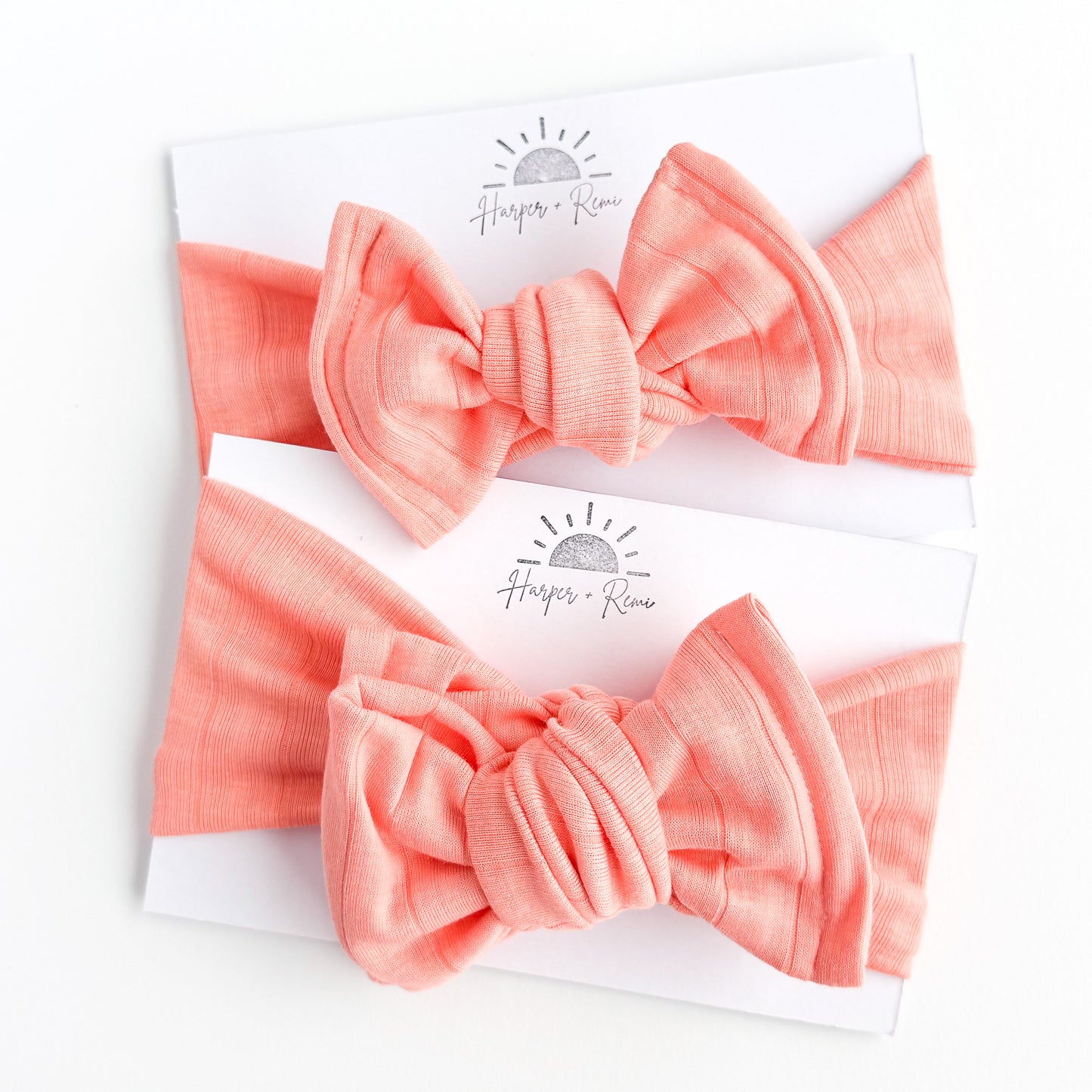 Bright Coral Wide Ribbed Baby Headband