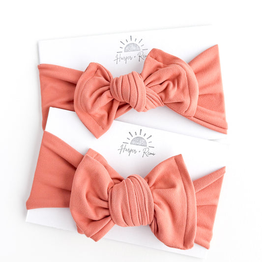 Coral Brushed Baby Headband
