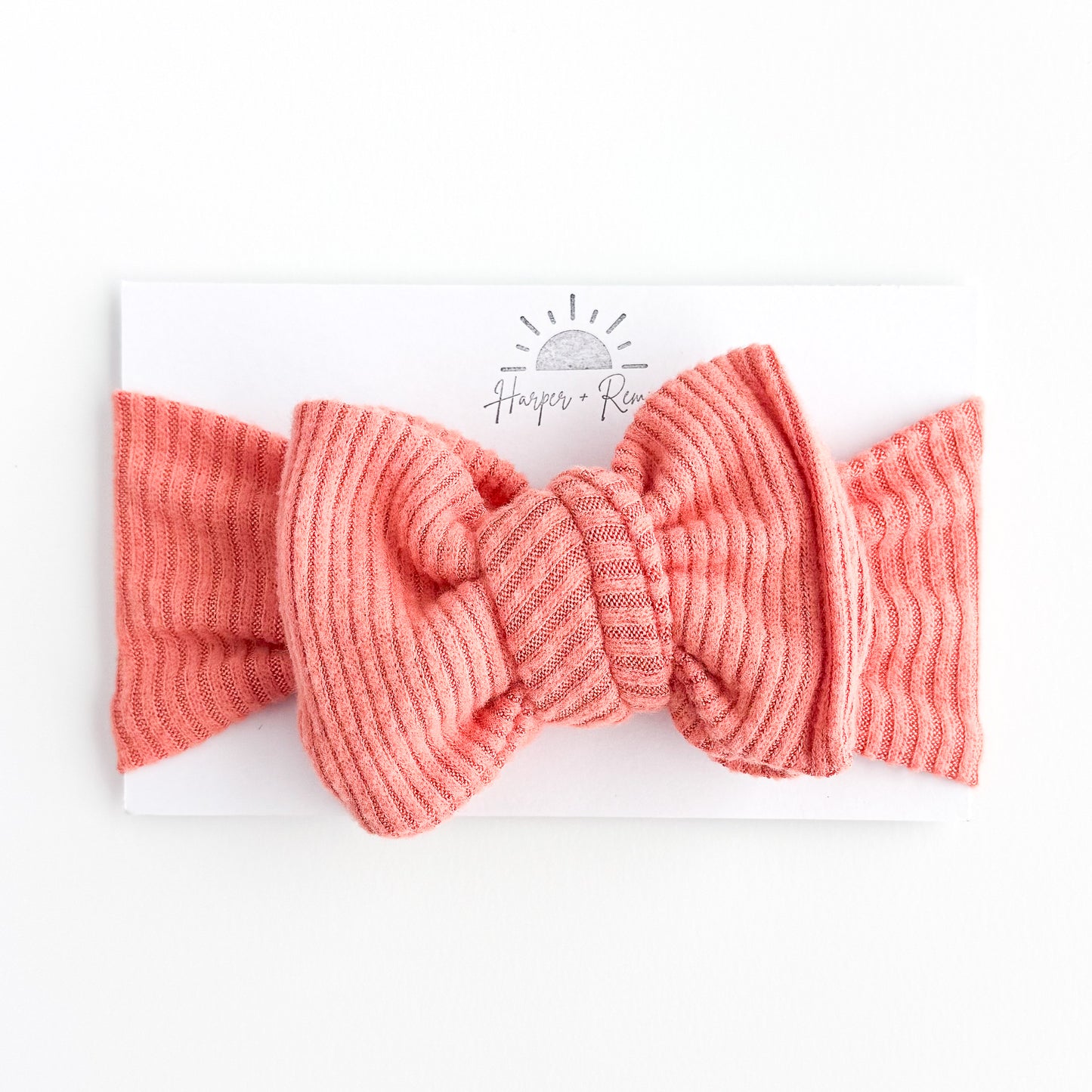 Coral Brushed Ribbed Sweater Baby Headband
