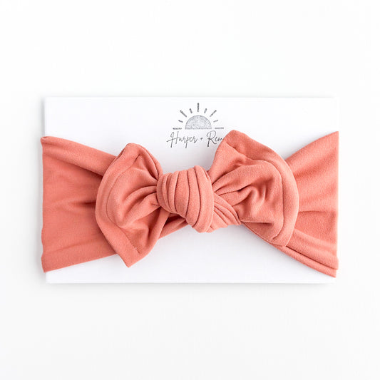 Coral Brushed Baby Headband
