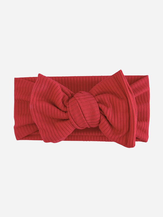 Red Ribbed Headband