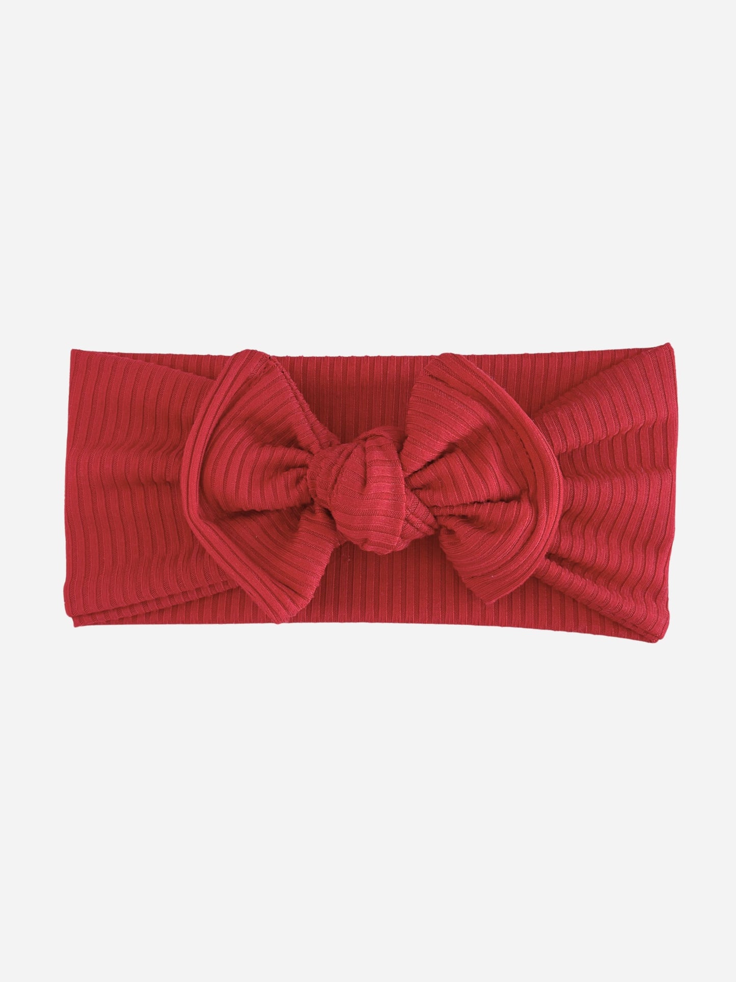Red Ribbed Headband