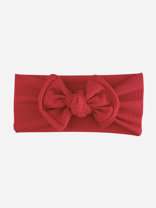 Red Ribbed Headband