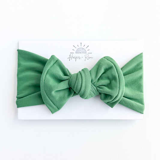 Green Brushed Baby Headband