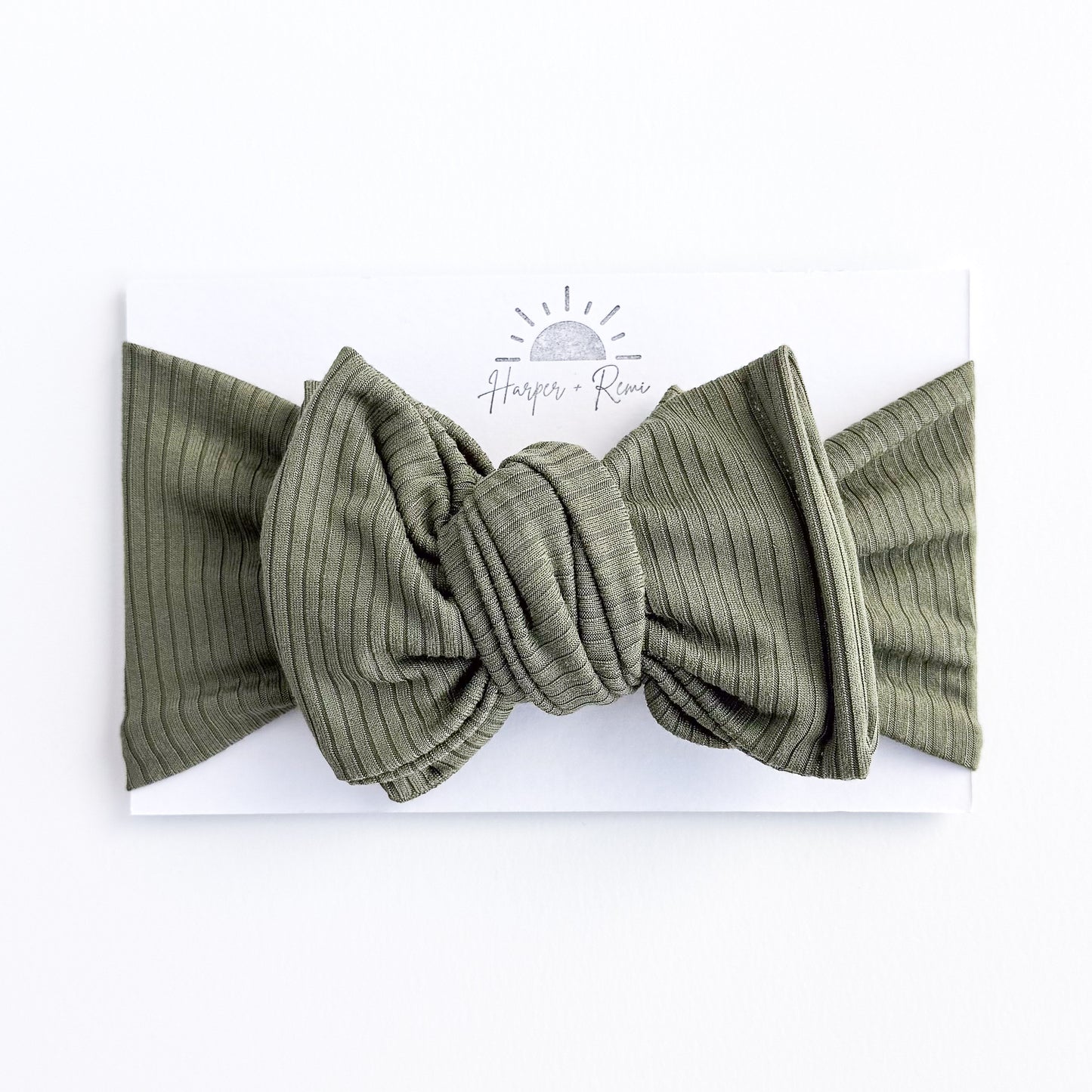 Solid Green Basics | Ribbed Oversized Bow Bundle