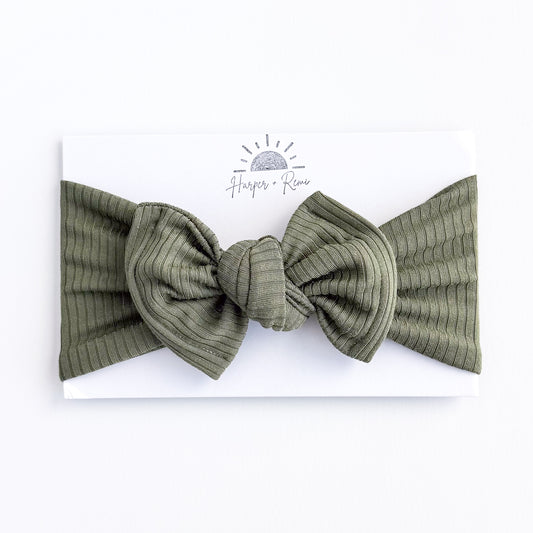 Hunter Green Ribbed Baby Headband