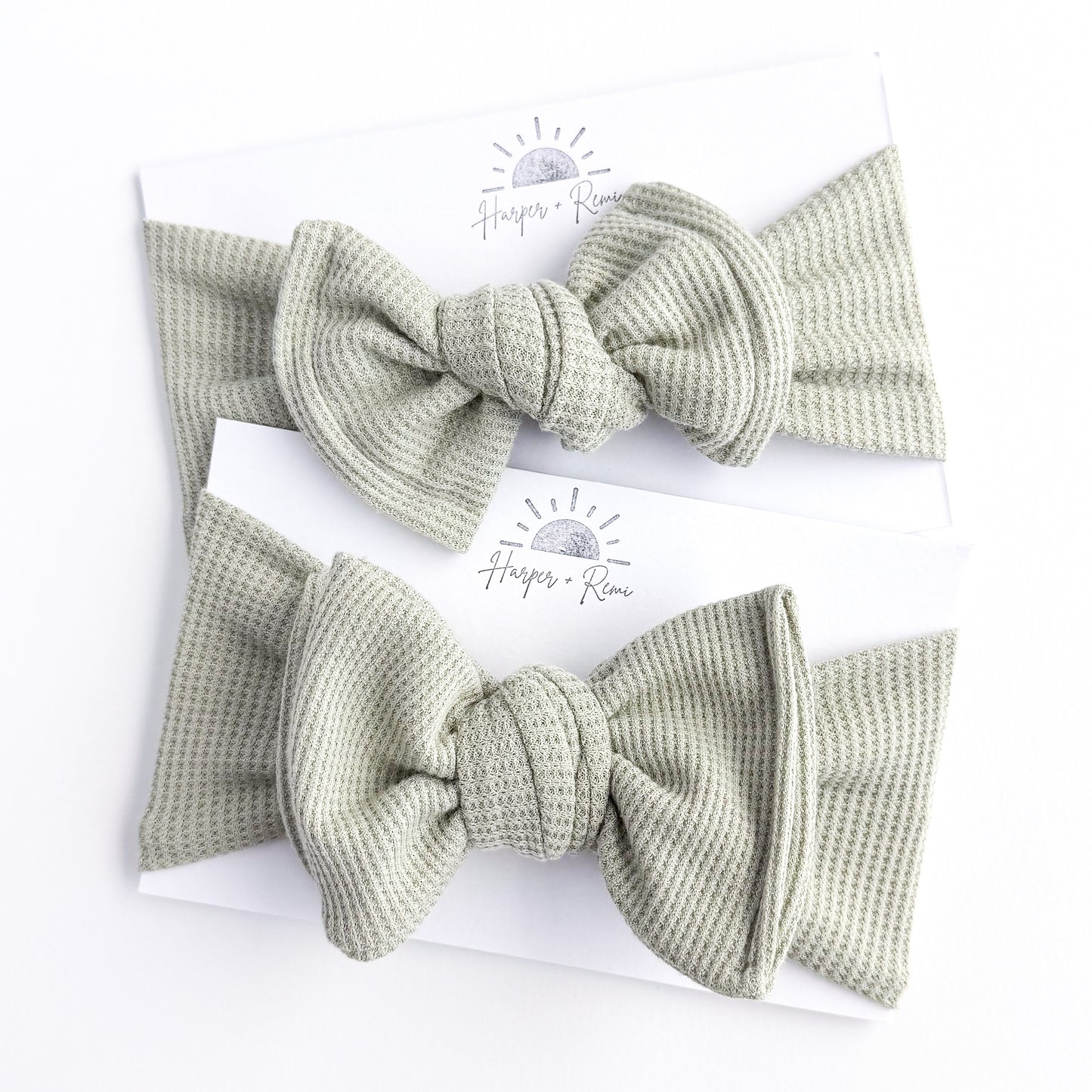 Light Green Waffle Baby Headband