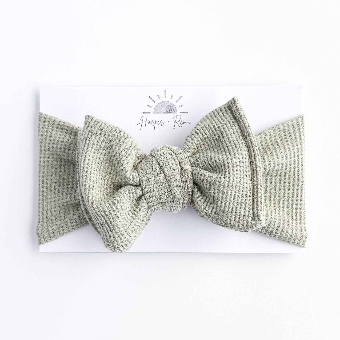 Light Green Waffle Baby Headband