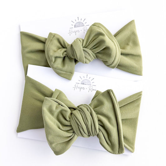 Olive Green Brushed Baby Headband