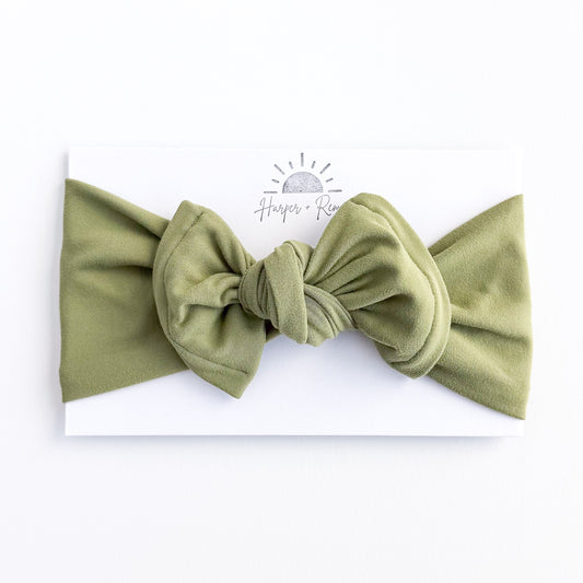 Olive Green Brushed Baby Headband