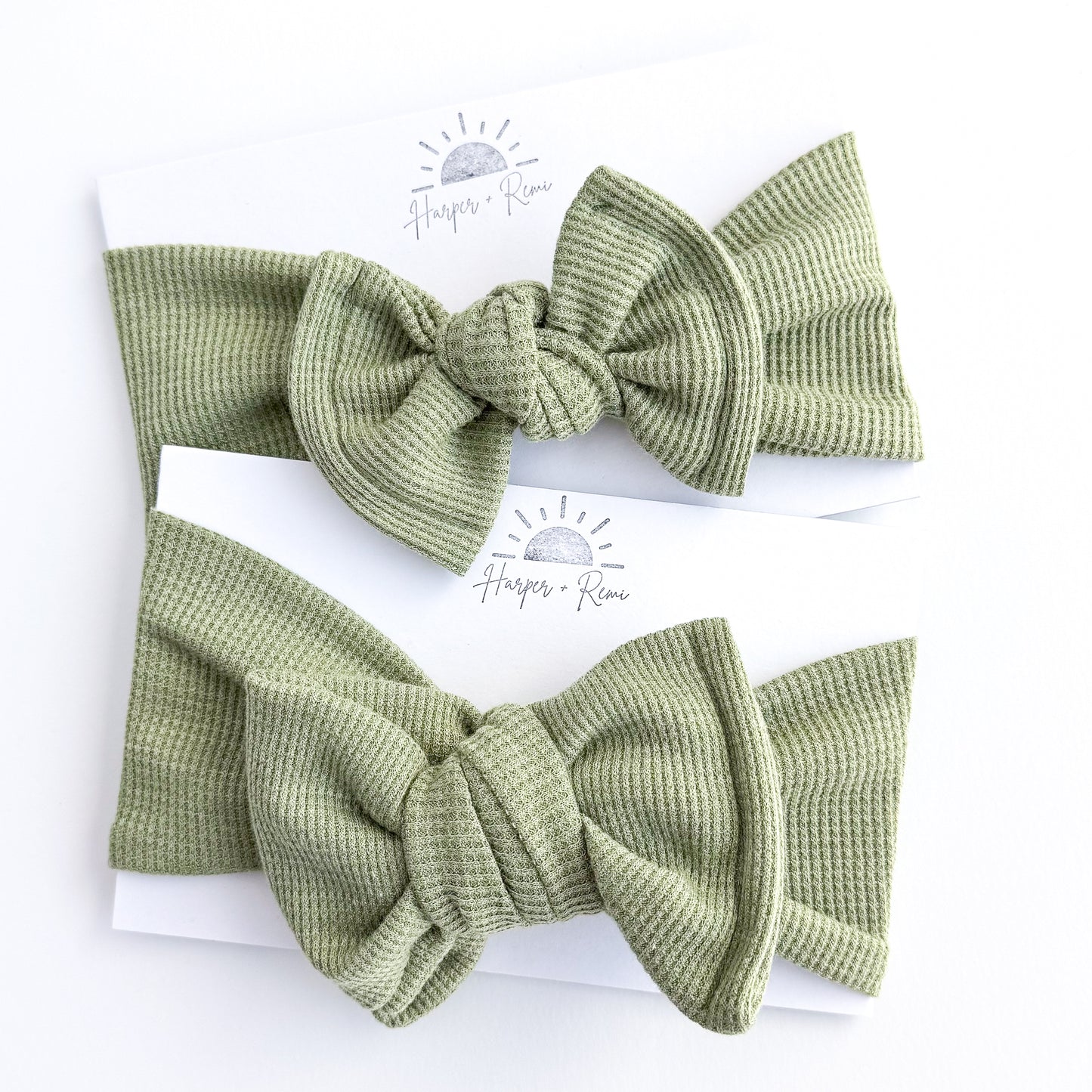 Green Waffle Baby Headband