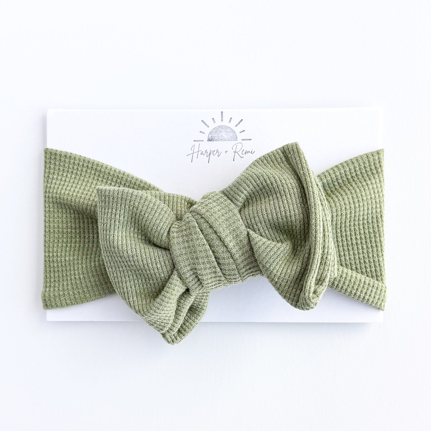 Green Waffle Baby Headband