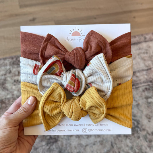 Harvest Rainbow | Fall Spice Bow Bundle