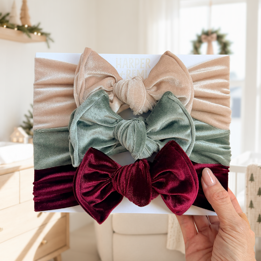 Holiday Velvet Top Knot Bundle