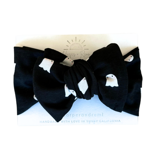 Halloween Dainty Ghosts | Cotton Oversized Bow