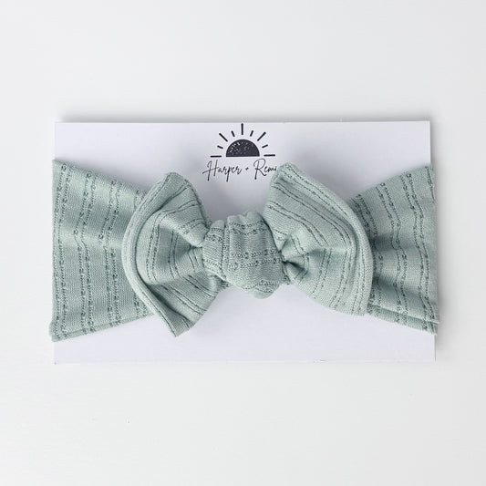 Mint Green Pointelle Baby Headband