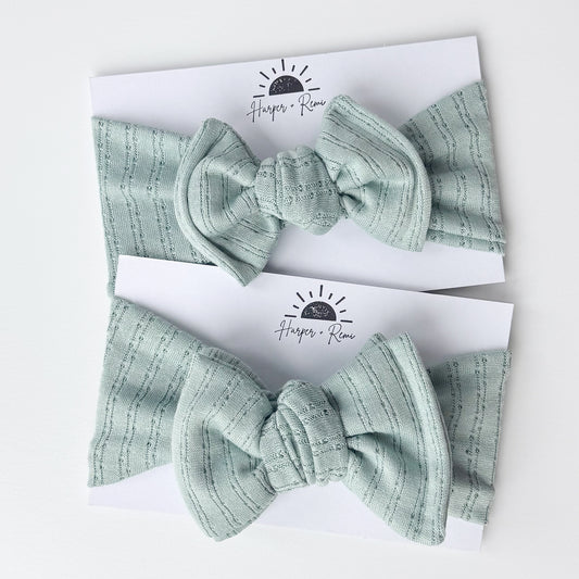 Mint Green Pointelle Baby Headband