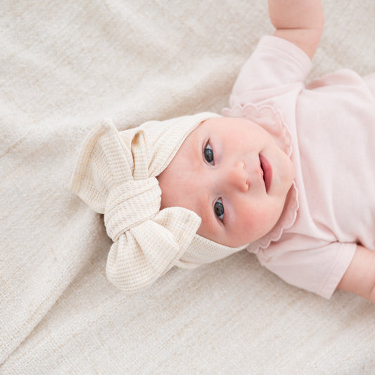 Oatmeal Heather Waffle Baby Headband
