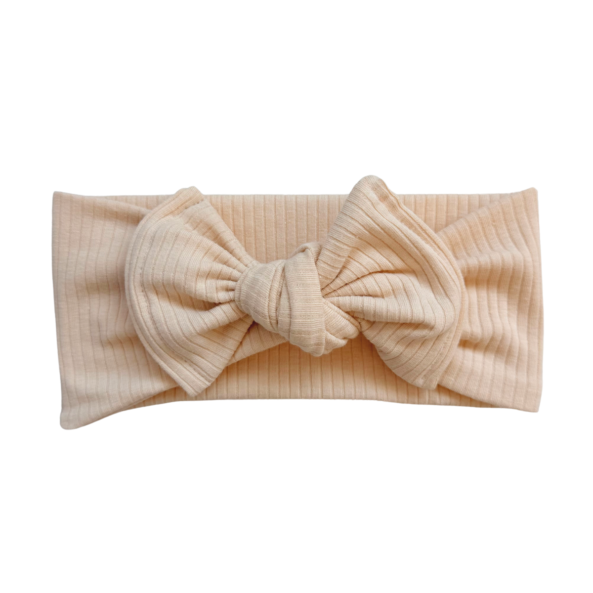 Oatmilk Cotton Ribbed Baby Headband