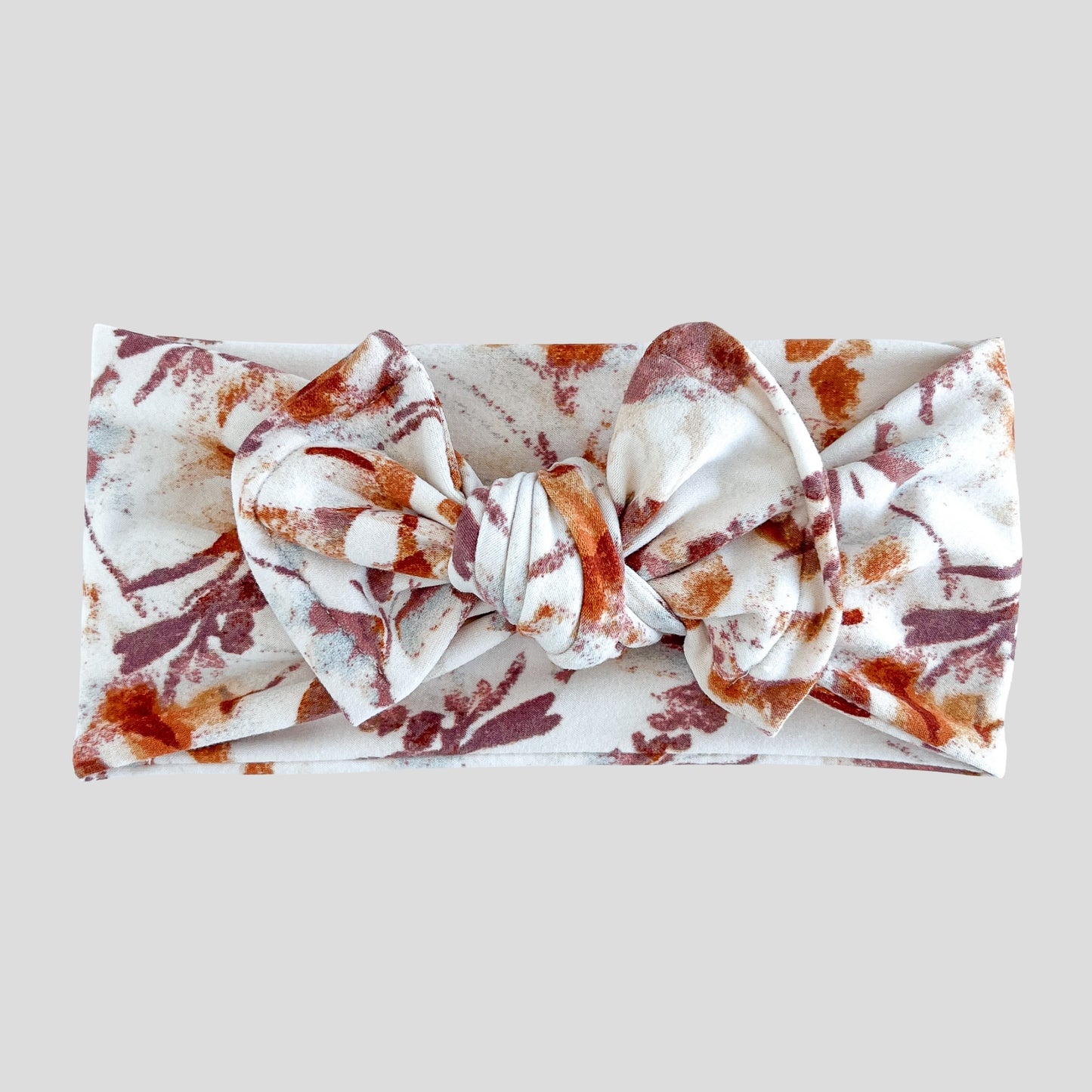 Rust Floral Brushed Baby Headband