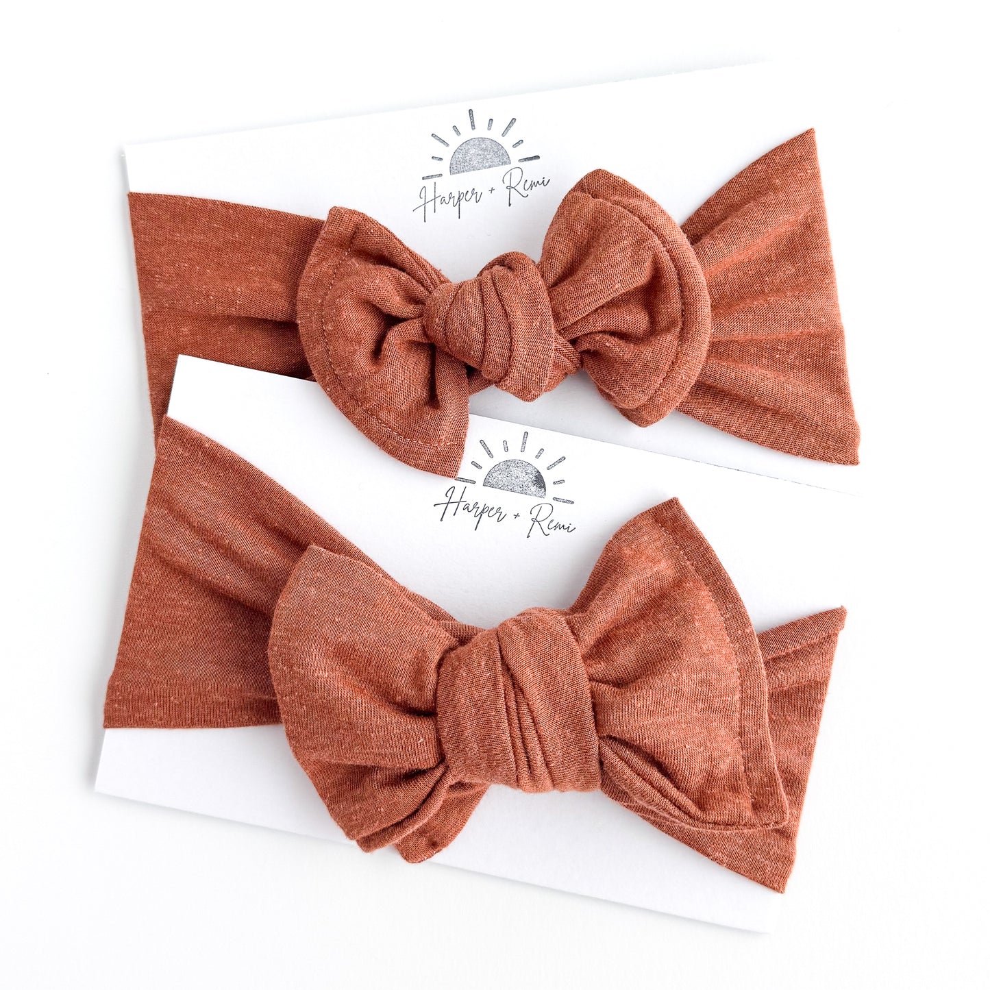Burnt Orange Distressed Cotton Baby Headband