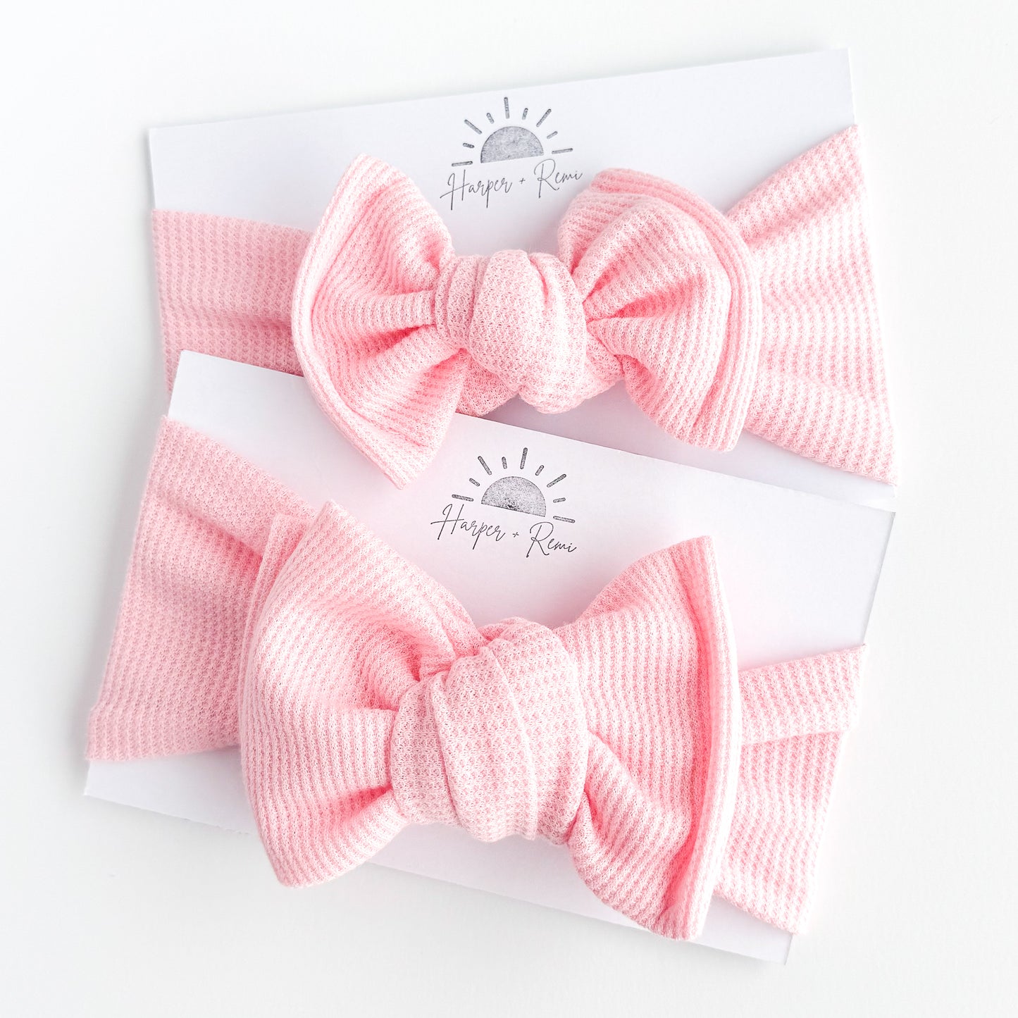 Bright Pink Waffle Baby Headband