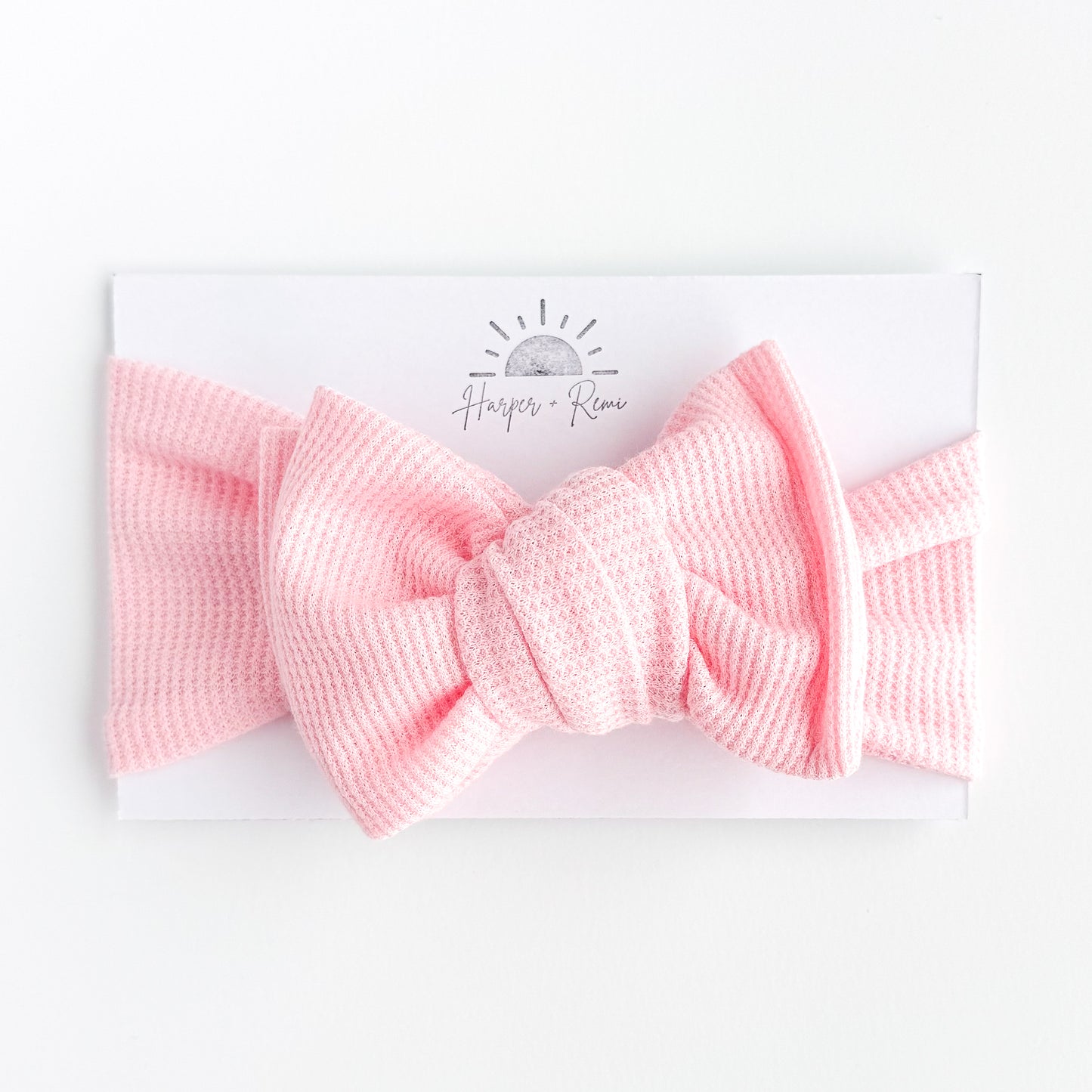 Bright Pink Waffle Baby Headband