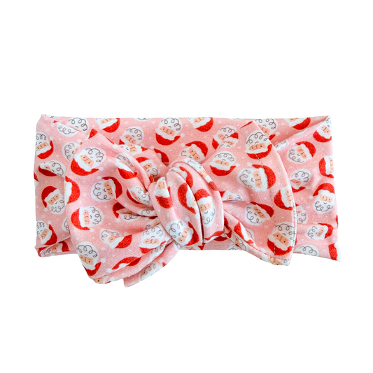 Pink Santa Christmas Baby Headband