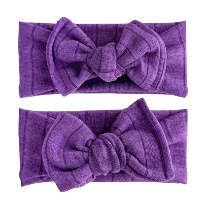 Plum | Lightweight Sweater Ribbed Baby Headband