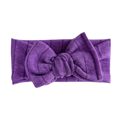 Plum | Lightweight Sweater Ribbed Baby Headband