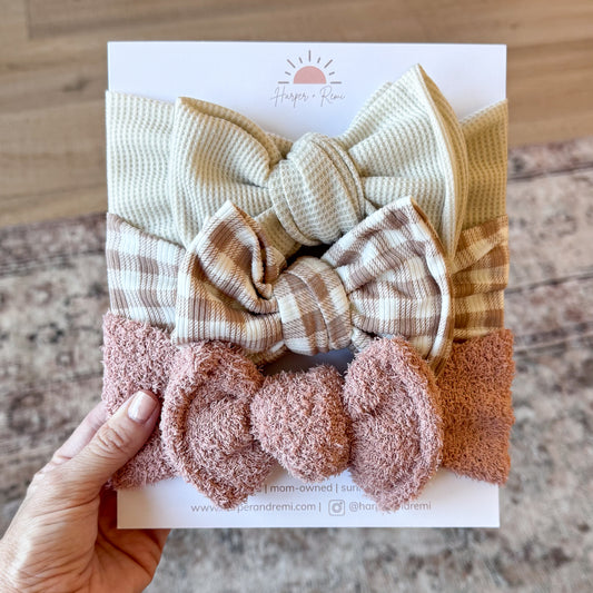 Pumpkin Patch Neutrals Bow Bundle