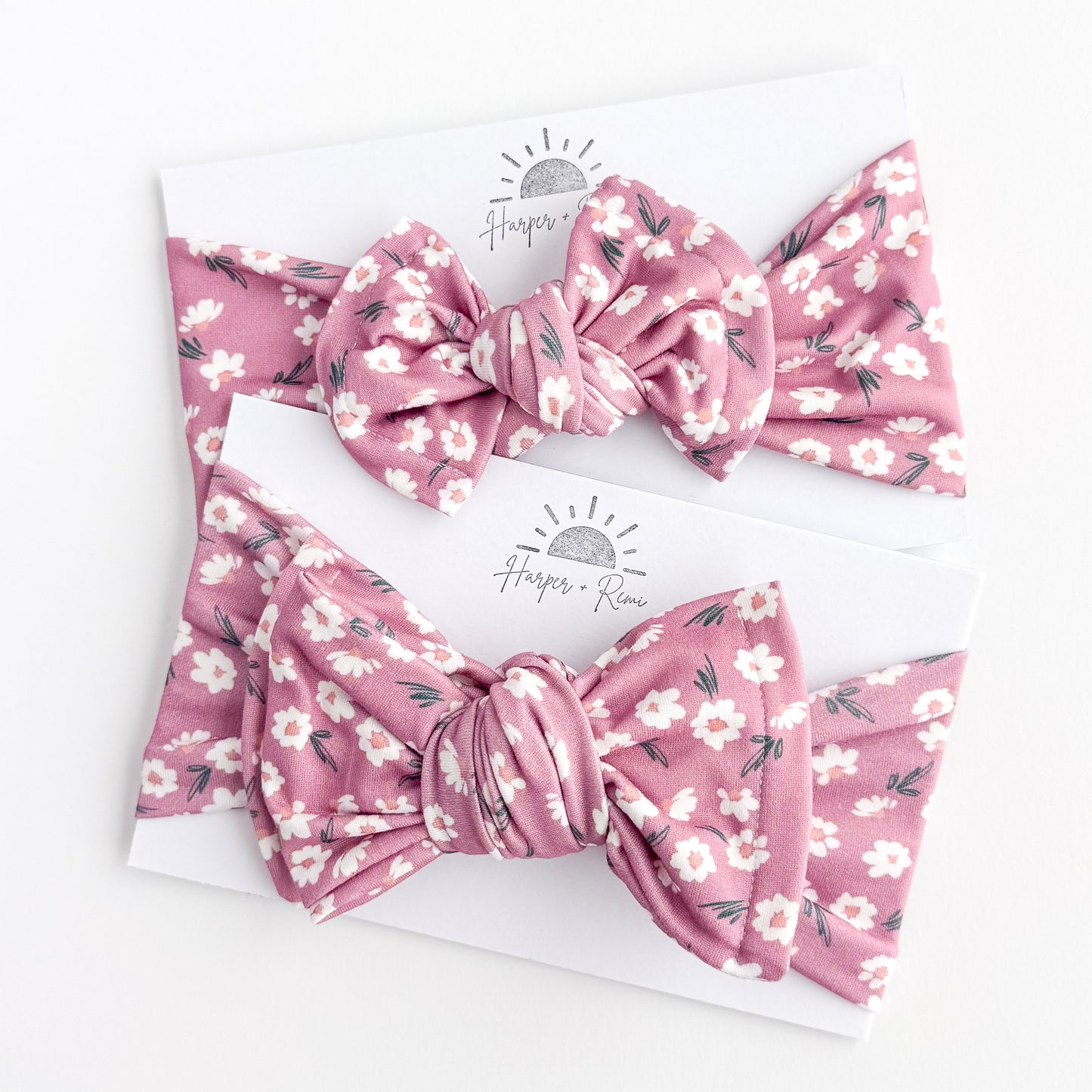 Purple Floral Jersey Baby Headband