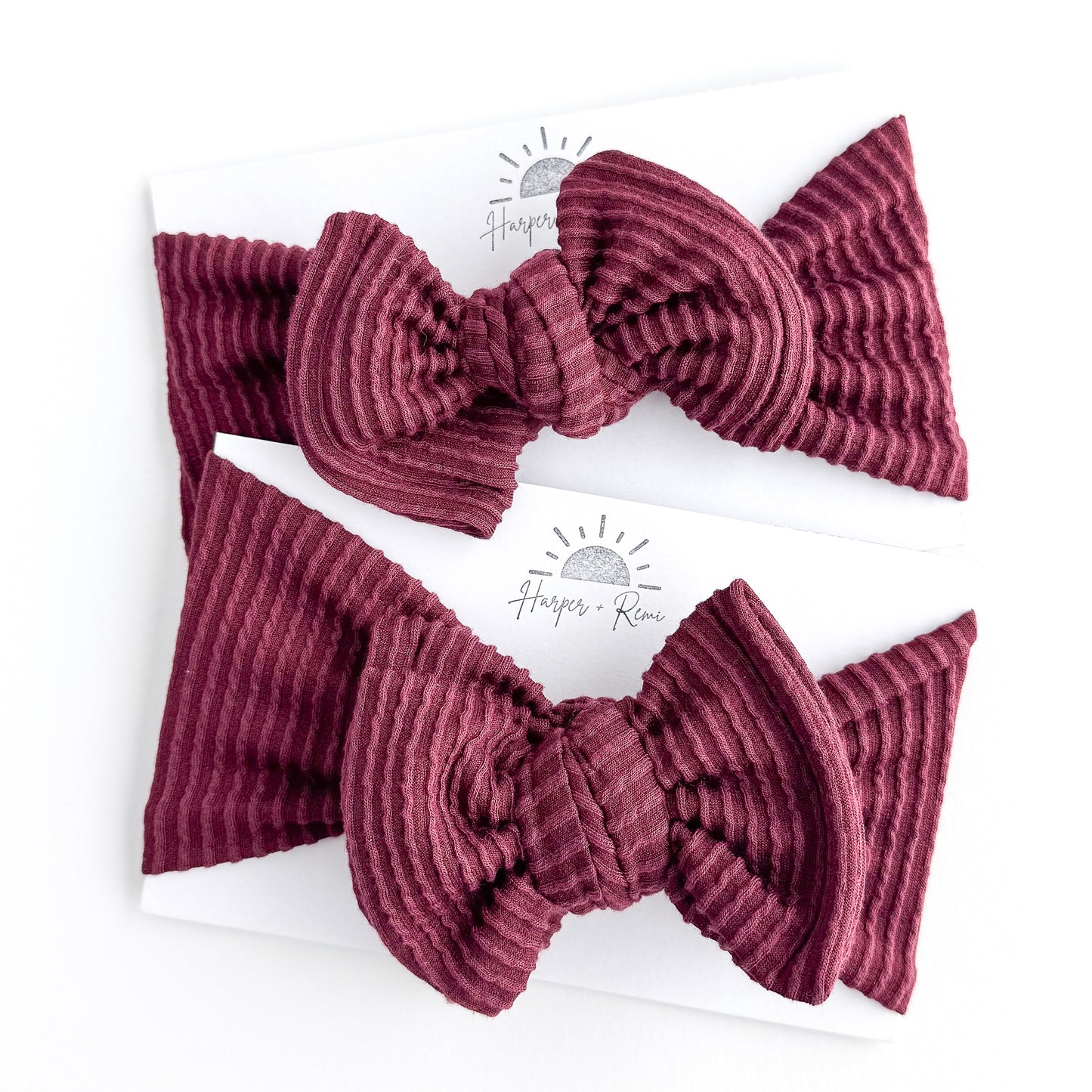 Maroon Wavy Ribbed Baby Headband